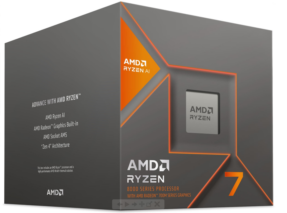 Processor AMD RYZEN 7 8700G, 8-Core 4.2GHz (Up to 5.1GHz) 24MB Cache, 65W, AM5, BOX