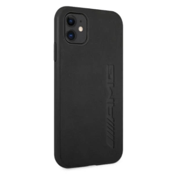 AMG AMHCN61DOLBK iPhone 11 6,1’’ czarny/black hardcase Leather Hot Stamped - Cell phone cases and covers<<<HurtelXML