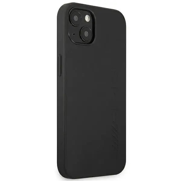 AMG AMHCP14MDOLBK iPhone 14 Plus 6.7 ’black / black hardcase Leather Hot Stamped - Cell phone cases