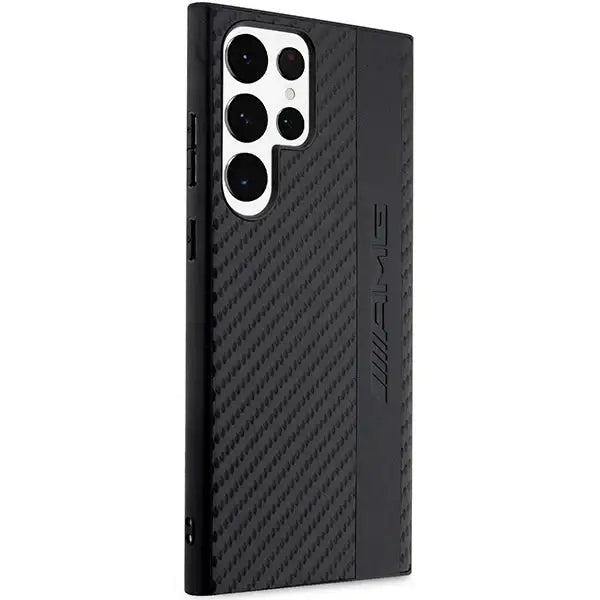 AMG AMHCS23LBLSCA S23 Ultra S918 black/black hardcase Carbon Stripe&Embossed - Cell phone cases and covers<<<HurtelXML