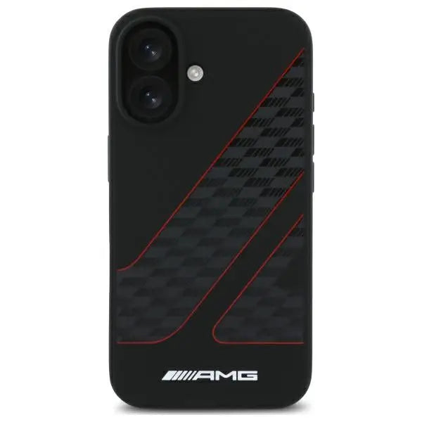 AMG Checkered Flag Pattern MagSafe iPhone 16 Case - Black - Cell phone cases and covers<<<HurtelXML