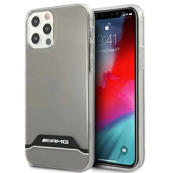 AMG Electroplate Black&White Case for iPhone 12 / 12 Pro - Transparent - Cell phone cases and covers<<<HurtelXML