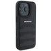 AMG Leather Debossed Lines Black Logo iPhone 16 Pro Case - Black - Cell phone cases and covers<<<HurtelXML