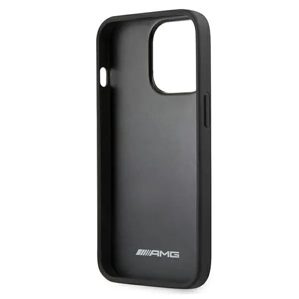 AMG Leather Debossed Lines case for iPhone 13 Pro / iPhone 13 - black - Cell phone cases and covers<<<HurtelXML