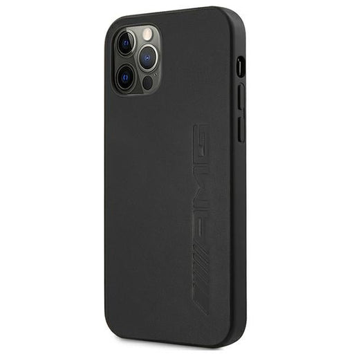 AMG Leather Hot Stamped Case for iPhone 12 Pro Max - Black - Cell phone cases and covers<<<HurtelXML