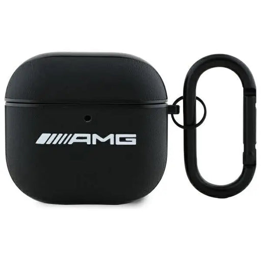 AMG Leather White Logo case for AirPods 4 - black / white - Cell phone cases and covers<<<HurtelXML