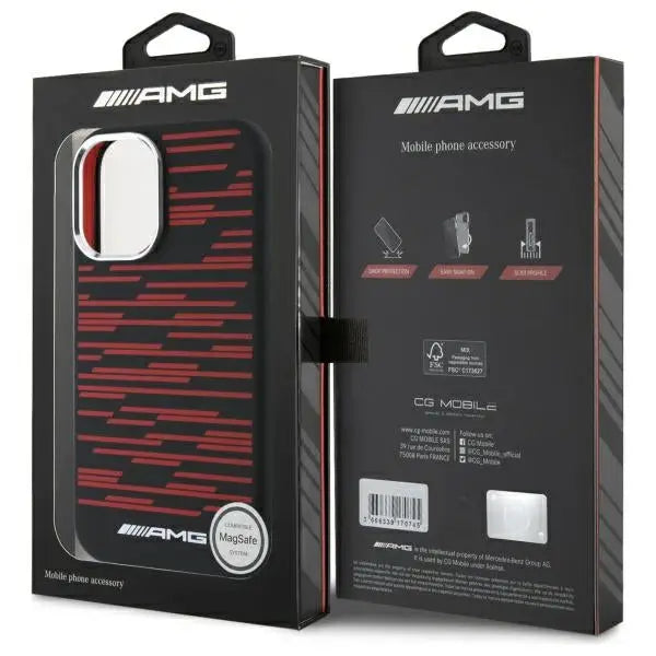AMG Silicone Graphics MagSafe case for iPhone 16 - black - Cell phone cases and covers<<<HurtelXML