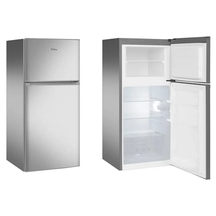 AMICA FD2015.4X(E) Silver Refrigerator with Freezer - Freestanding refrigerator-freezers (refrigerators)AGD-LOW<<<Home