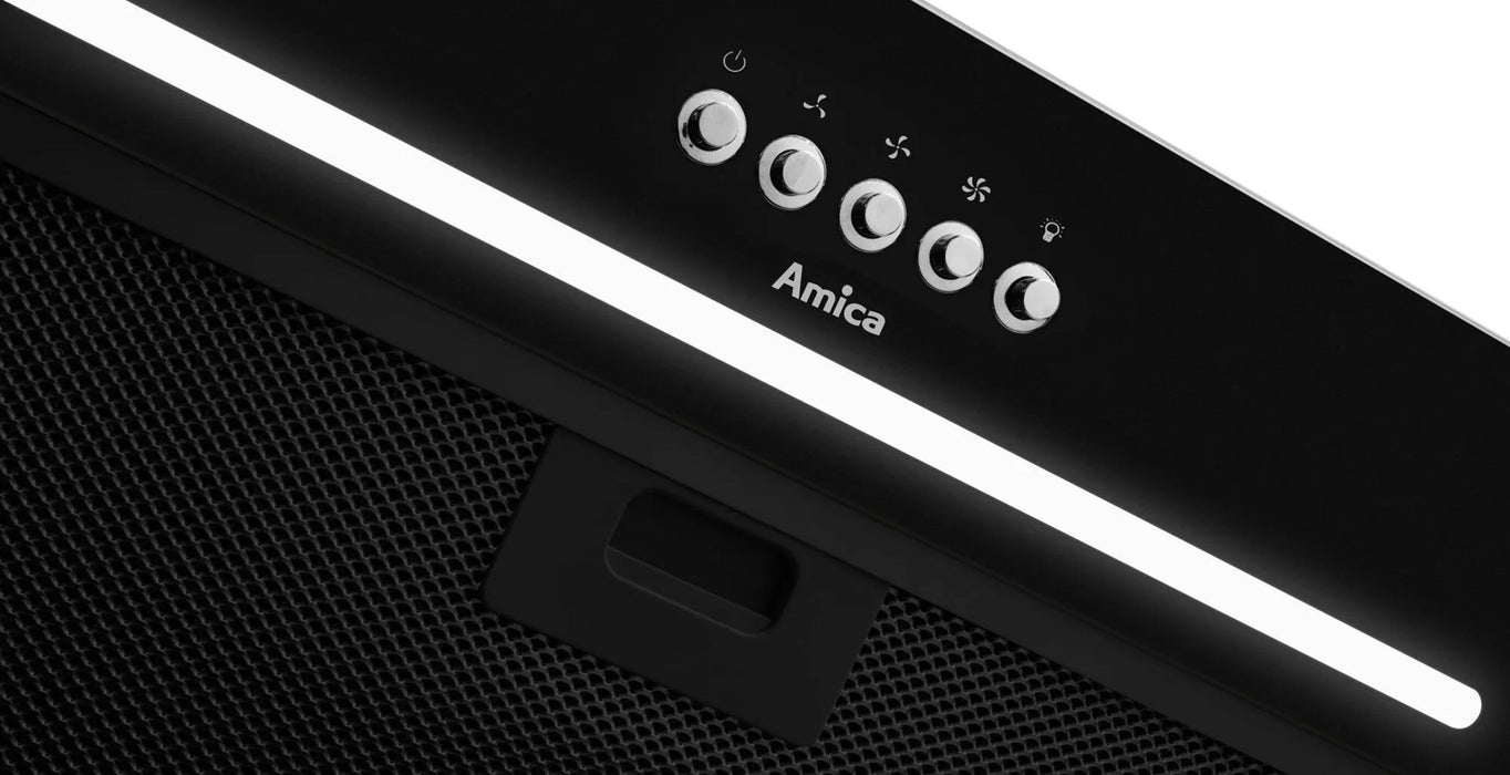 Amica OMP6255BG Built-in cooker hood black 389 m³/h