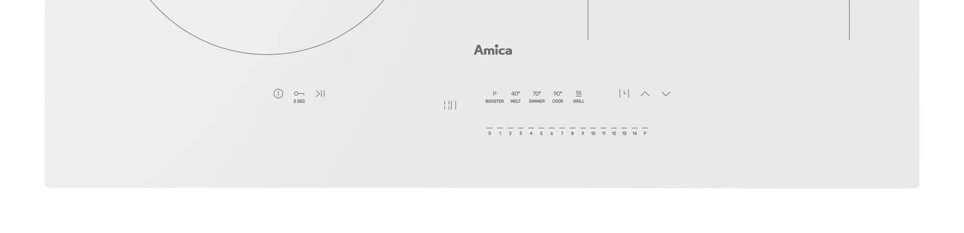 Induction cooktop Amica PIDH6141PHTSUN 3.0 white