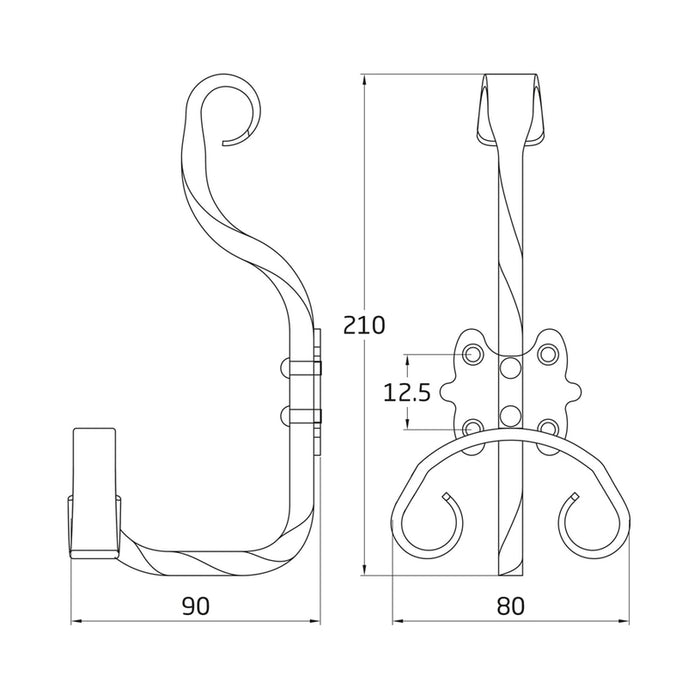 HANGER BLACK MAT AMIG MOD.102