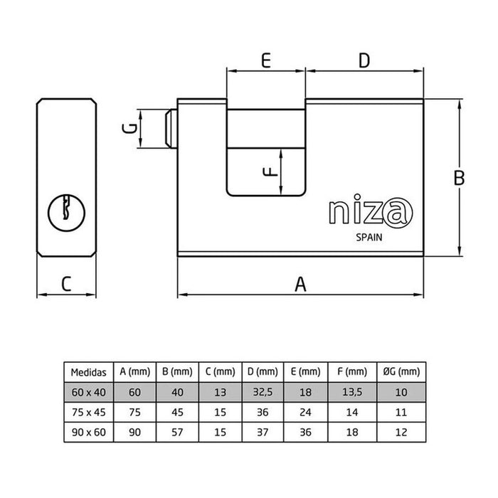 PADLOCK AMIG mod. 200