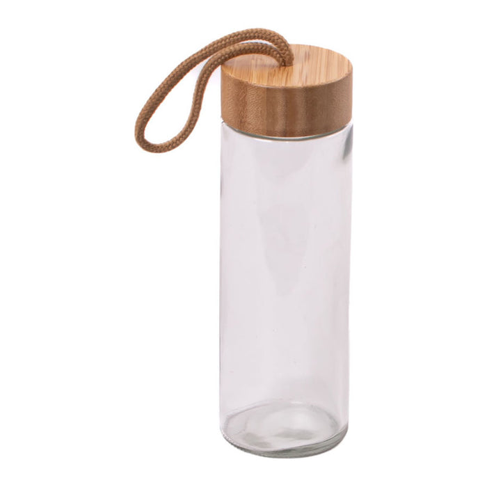 WATER BOTTLE BAMBOO LID 430 ML ANDA