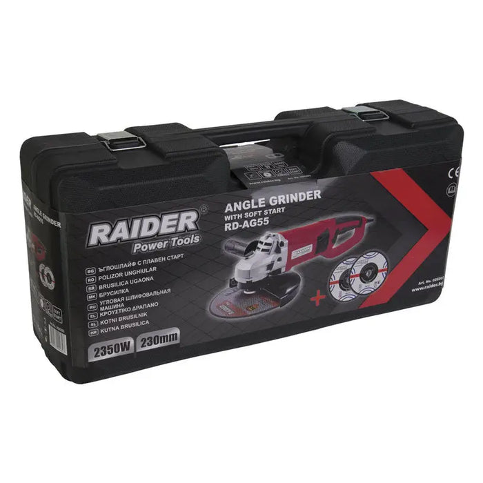 ANGLE GRINDER RAIDER RD-AG55 230 mm 2350 W SUITCASE - Ъглошлайфи<<<Шлайф машини<<<Инструменти и
