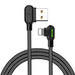 Angle USB Lightning Cable Mcdodo CA-4674 LED 0.5m (Black) - USB to Lightning<<<USB cables<<<GSM Accessories<<<InnproXML