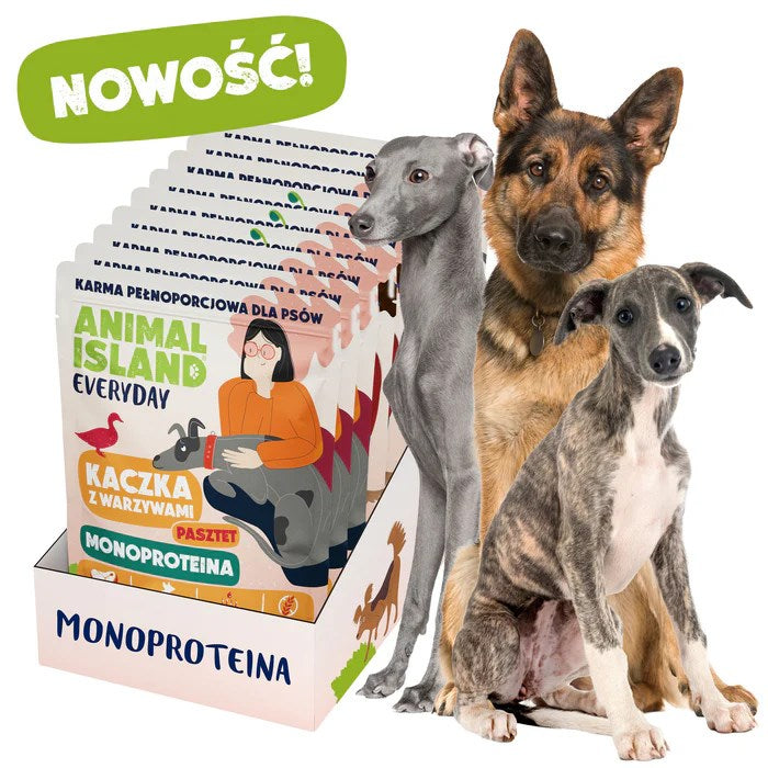 ANIMAL ISLAND Everyday Monoprotein Veal, Duck, Turkey - wet dog food - 9x300g