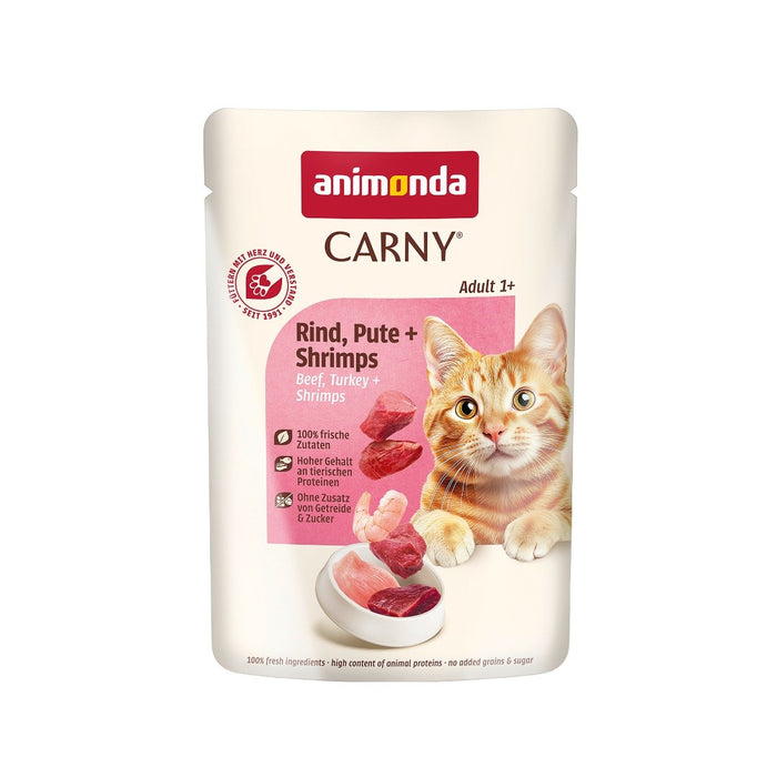 ANIMONDA Carny Adult Beef, turkey and shrimps - wet cat food - 85g