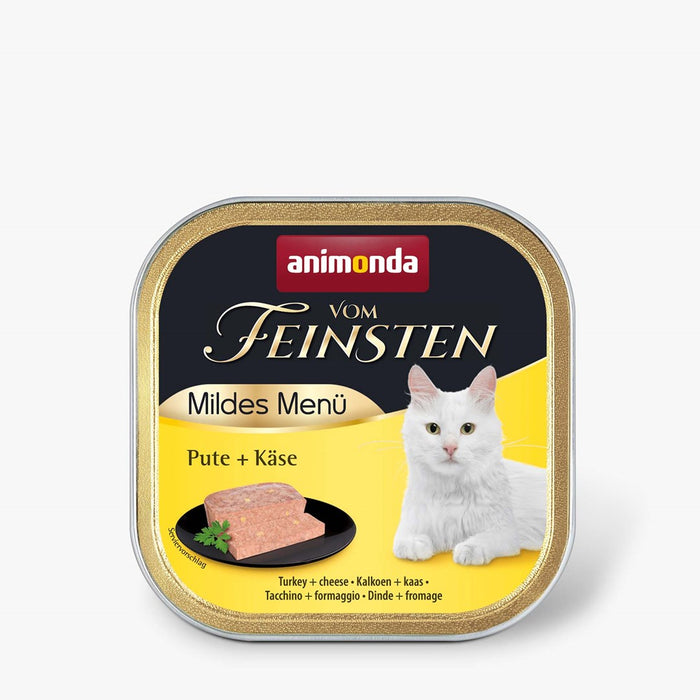 ANIMONDA Vom Feinsten Adult Mildes Menu Turkey with cheese - wet cat food - 100g