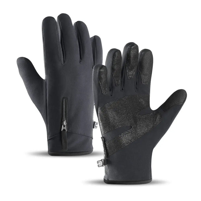 Anti-slip winter phone sports gloves (size M) - black - Cycling gloves<<<HurtelXML