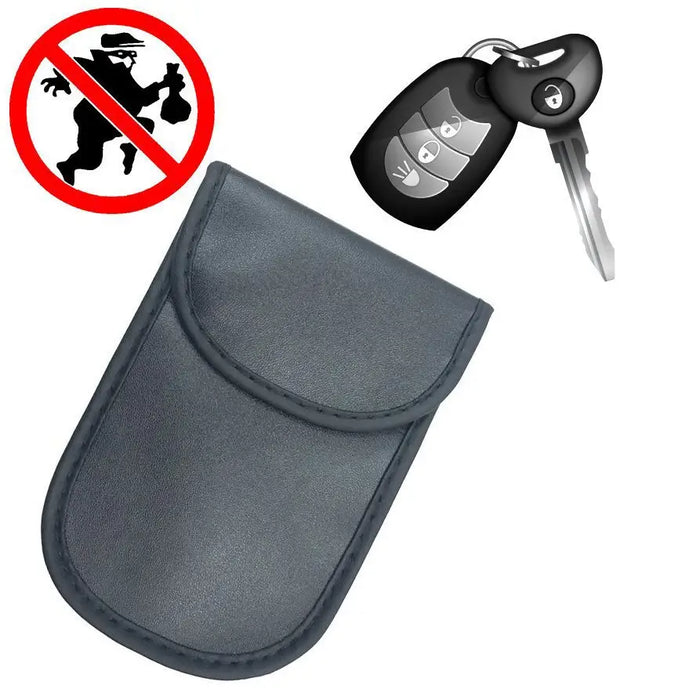 Anti-theft case for car keys blocking radio waves Keyless Faraday Box cover Faraday cage 14 cm with 10 cm black - Other