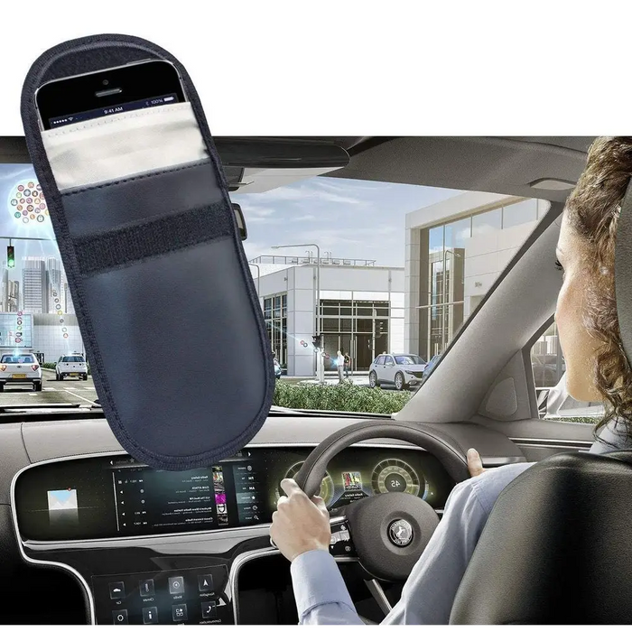 Anti-theft case for car keys blocking radio waves Keyless Faraday Box cover Faraday cage 14 cm with 10 cm black - Other