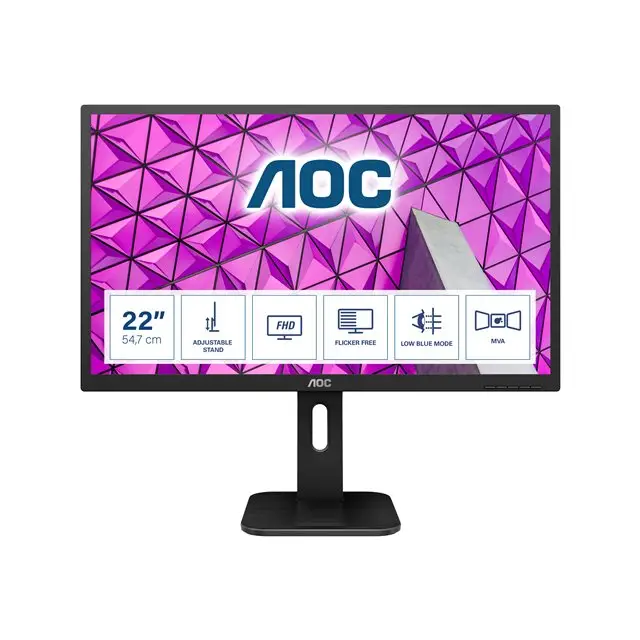 AOC 22P1 Monitor 21.5inch panel MVA D-Sub/HDMI/DP/DVI speakers - Бизнес монитори<<<Дисплеи<<<Аудио Видео Дисплеи и