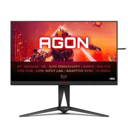 AOC 68,6cm (27’’) AG275QZN/EU 16:09 2xHDMI + 2xDP + USB VA bl/ retail - Потребителски монитори<<<Дисплеи<<<Аудио Видео