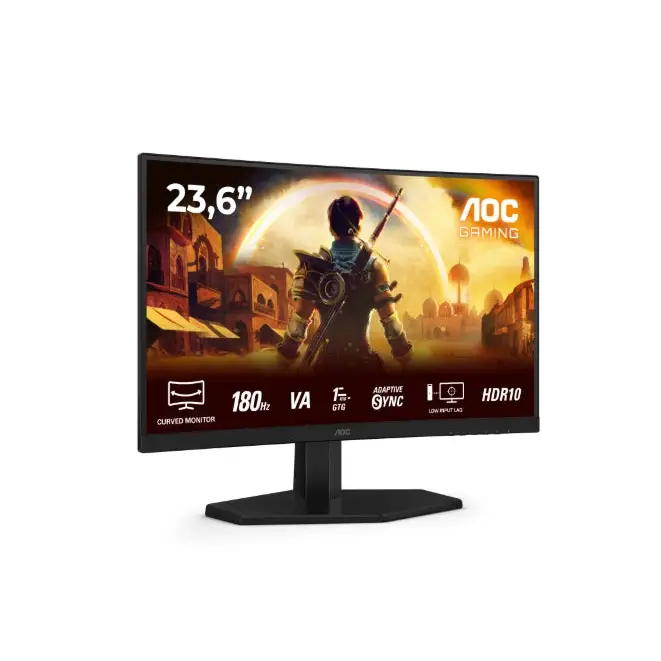 AOC C24G42E 23.6’’ VA Curved 1500R WLED 1020x1080@180Hz 4ms GtG 0.5ms MPRT 250cd m/2 3000:1 80M:1 DCR Adaptive Sync