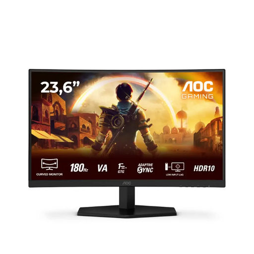 AOC C24G42E 23.6’’ VA Curved 1500R WLED 1020x1080@180Hz 4ms GtG 0.5ms MPRT 250cd m/2 3000:1 80M:1 DCR Adaptive Sync