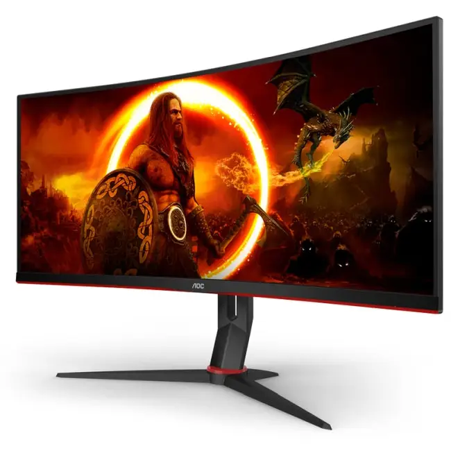 AOC CU34G2XP/BK 34’’ Curved 1500R VA WLED 3440x1440@180Hz 1ms GtG 1ms MPRT 430 cd/m2 4000:1 80M:1 DCR Tilt Height