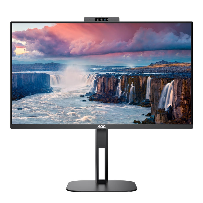 AOC 24V5CW/BK, 23.8" IPS WLED, 1920x1080@75Hz, 4ms GtG, 1ms MPRT, 300cd m/2, 1000:1, DCR 20M:1, FreeSync, FlickerFree, Low Blue Light, 5Wx2, 2MP Windows Hello, Tilt, Height Adjust, Pivot, Swivel, HDMI, DP, USB hub