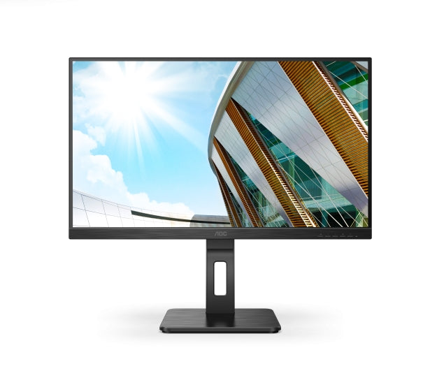 AOC 27P2Q, 27" IPS WLED, 1920x1080@75Hz, 4ms GtG, 300cd m/2, 1000:1, 50M:1 DCR, Adaptive Sync, FlickerFree, Low Blue Light, 2Wx2, Tilt, Height Adjust, Pivot, Swivel, D-SUB, DVI, HDMI, DP, USB hub