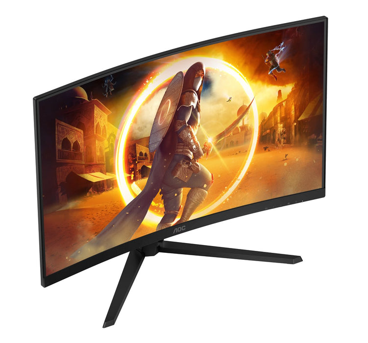 AOC CQ32G4VE, 31.5" Curved 1500R, Fast VA WLED, 2560x1440@180 Hz, 1ms GtG, 0.5ms MPRT, 300 cd/m2, 3500:1, 80M:1 DCR, Adaptive Sync, Flicker Free, Low Blue Light, Tilt, 2xHDMI, DP