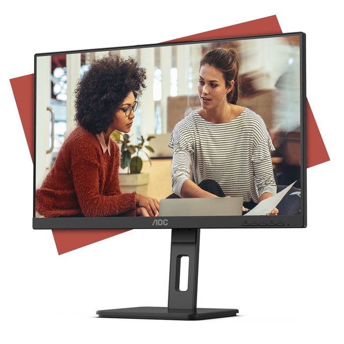 AOC 24E3QAF, 23.8" IPS WLED, 1920x1080@75Hz, 4ms GtG, 300cd m/2, 1000:1, 20M:1 DCR, Adaptive Sync, FlickerFree, Low Blue Light, 2Wx2, Tilt, Height Adjust, Pivot, Swivel, D-SUB, HDMI, DP