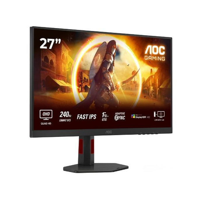 AOC Q27G4ZR, 27" Fast IPS WLED, 2560x1440@240Hz (OC 260Hz), 1ms GtG, 0.3ms MPRT, 400cd m/2, 1000:1, 80M:1 DCR, Adaptive Sync, FlickerFree, 2Wx2, Tilt, Height Adjust, Pivot, Swivel, 2xHDMI, DP