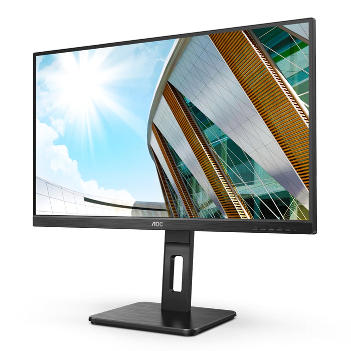 AOC Q27P2Q, 27" IPS WLED, 2560x1440@75Hz, 4ms GtG, 300cd m2, 1000:1, DCR 50M:1, FlickerFree, Low Blue Light, 2Wx2, Tilt, Height Adjust, Pivot, Swivel, D-SUB, HDMI, DP, USB hub