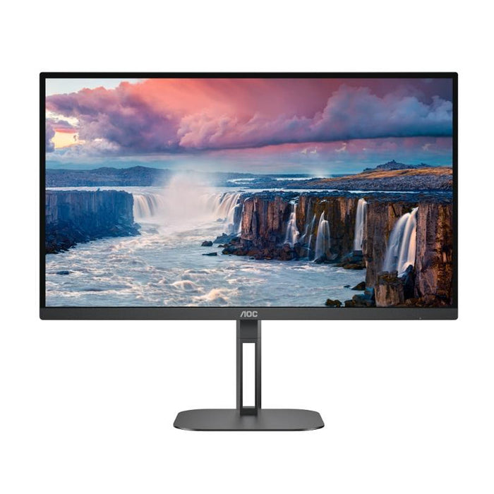 AOC Q27V5N/BK, 27" VA WLED, 2560x1440@75Hz, 4ms GtG, 300cd m/2, 4000:1, 20M:1 DCR, Adaptive Sync, FlickerFree, Low Blue Light, 3Wx2, Tilt, Height Adjust, Pivot, Swivel, 2xHDMI, 2xDP