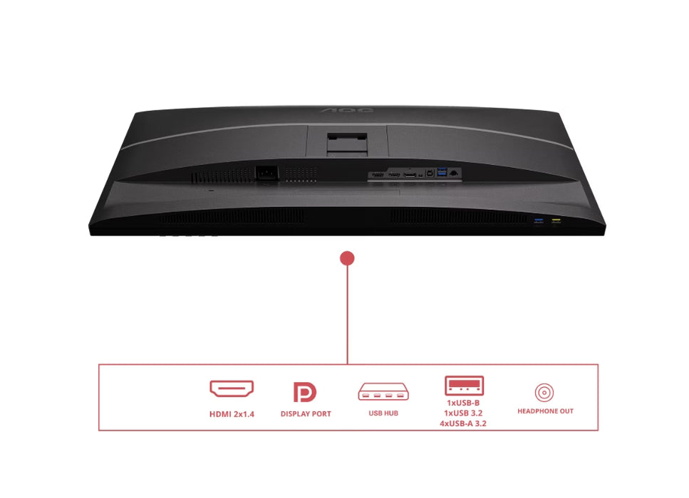 AOC Q32E4U, 31.5" IPS WLED, 2560x1440@100Hz, 4ms GtG, 350cd m/2, 1000:1, 20M:1 DCR, Adaptive Sync, FlickerFree, Anti Blue Mode, 3Wx2, Tilt, Height Adjust, Pivot, Swivel, 2xHDMI, DP, USB Hub