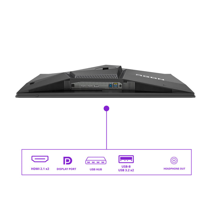 AOC AG276QKD2, 26.5" QD-OLED, 2560x1440@500Hz, 0.03ms GtG, 1000cd m/2, 1.5M:1, 80M:1 DCR, Adaptive Sync, Low Blue Light, FlickerFree, 5Wx2, Tilt, Height Adjust, Pivot, Swivel, 2xHDMI, DP, USB hub