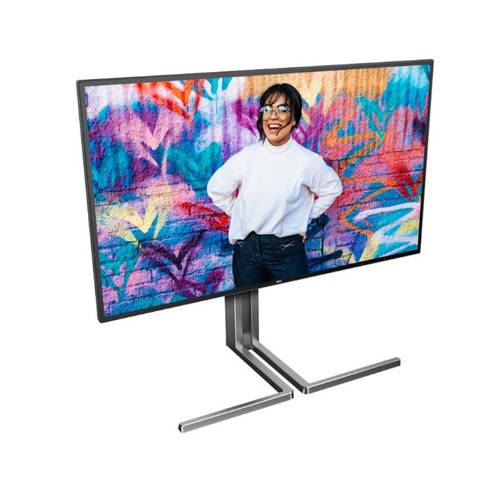 AOC U27U3CV, 27" Nano IPS WLED, 3840x2160@60Hz, 4ms GtG, 400cd m/2, 1300:1, 50M:1 DCR, Adaptive Sync, FlickerFree, Low Blue Light, 3Wx2, Tilt, Height Adjust, Pivot, Swivel, 2xHDMI, DP, USB hub