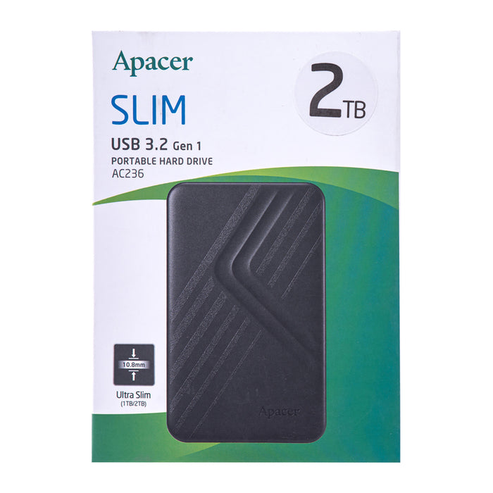 Apacer AC236, 2TB 2.5'' SATA HDD USB 3.2 Portable Hard Drive