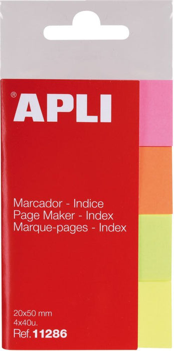 Bookmark Apli Multicolour 160 Sheets 50 x 20 mm (12 Units)