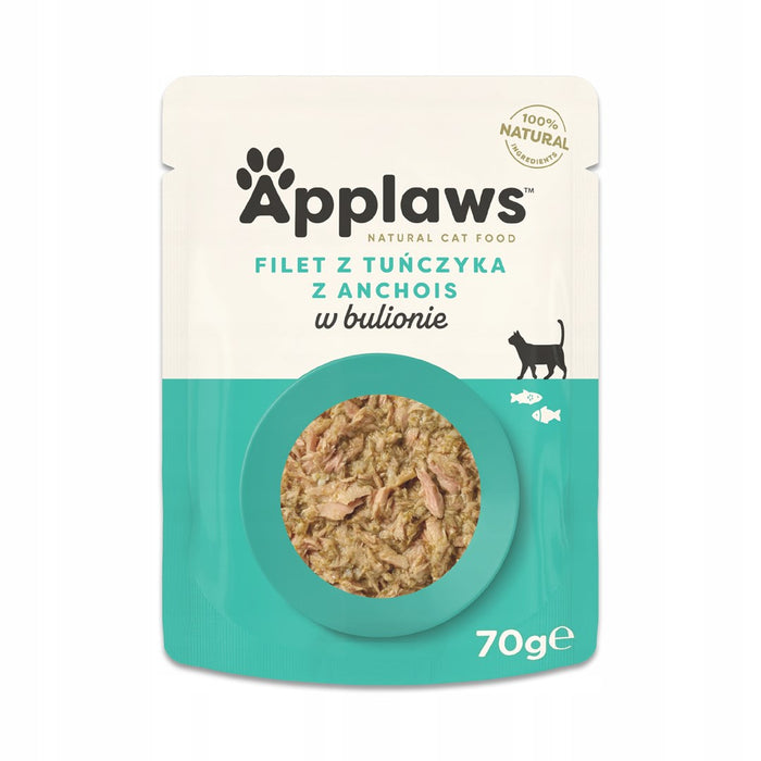 APPLAWS Tuna fillet with anchovy & seaweed in broth - wet cat food - 70g