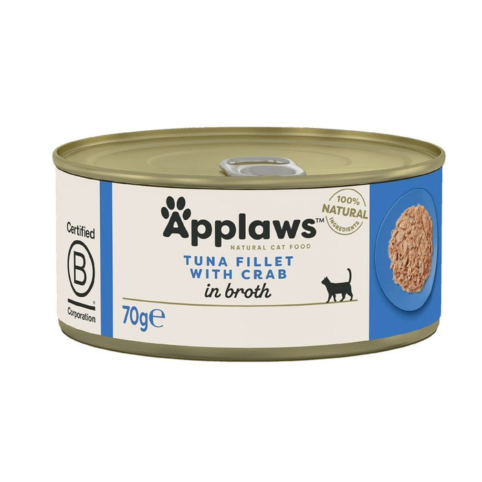 Cat food Applaws Tuna fillet with crab in broth Tuna Fish Crab 70 g