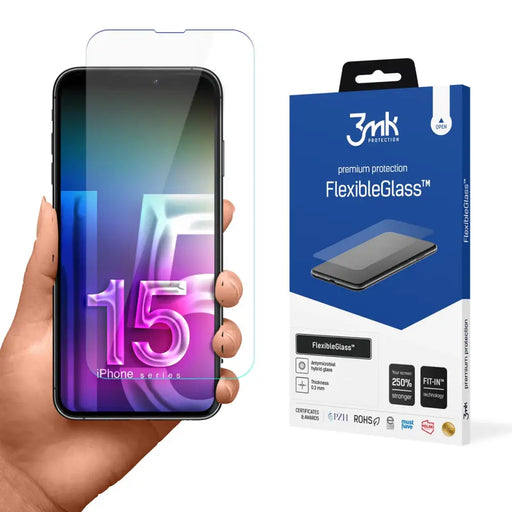Apple iPhone 15 Pro Max - 3mk FlexibleGlass™ - Cell phone tempered glass<<<HurtelXML