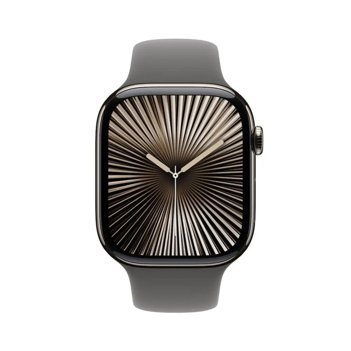 APPLE Watch S10 Cellular 42mm Natural Titanium Case with Stone Grey Sport Band ML - Смарт часовници<<<Преносими