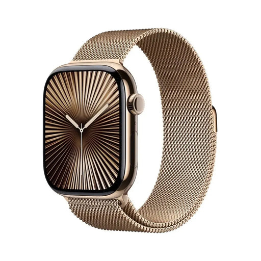 APPLE Watch S10 Cellular 46mm Gold Titanium Case with Gold Milanese Loop ML - Смарт часовници<<<Преносими