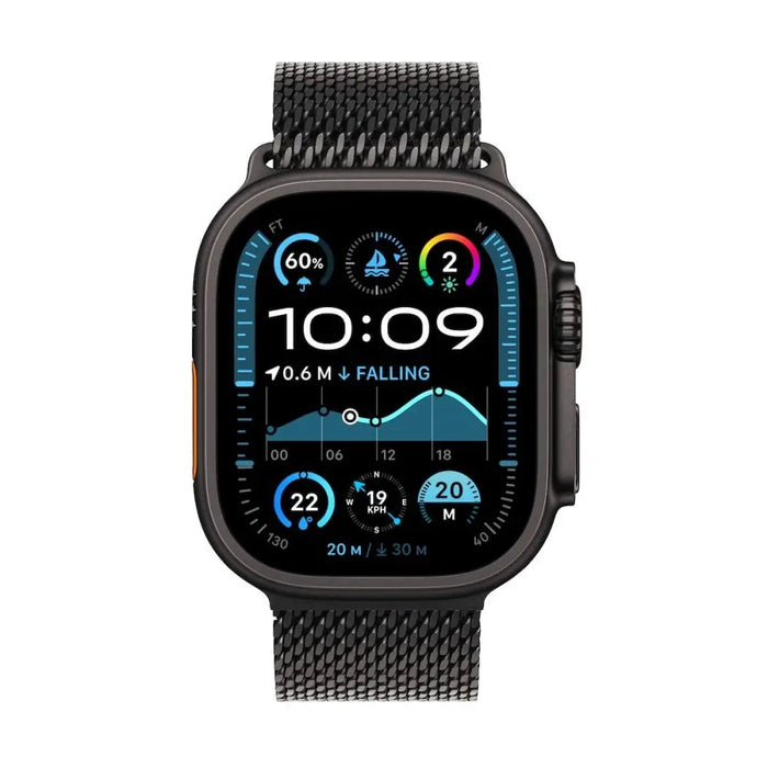 APPLE Watch Ultra2 v2 Cellular 49mm Black Titanium Case with Black Titanium Milanese Loop M - Смарт