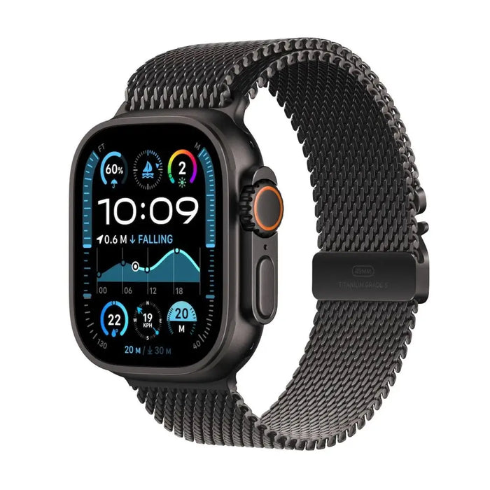 APPLE Watch Ultra2 v2 Cellular 49mm Black Titanium Case with Black Titanium Milanese Loop L - Смарт