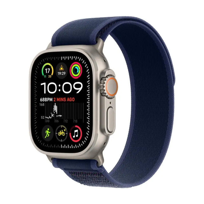 Apple Watch Ultra2 v2 Cellular 49mm Natural Titanium Case with Blue Trail Loop - S/M - Watch<<<APPLE